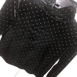 Cropped Velvet Turtleneck